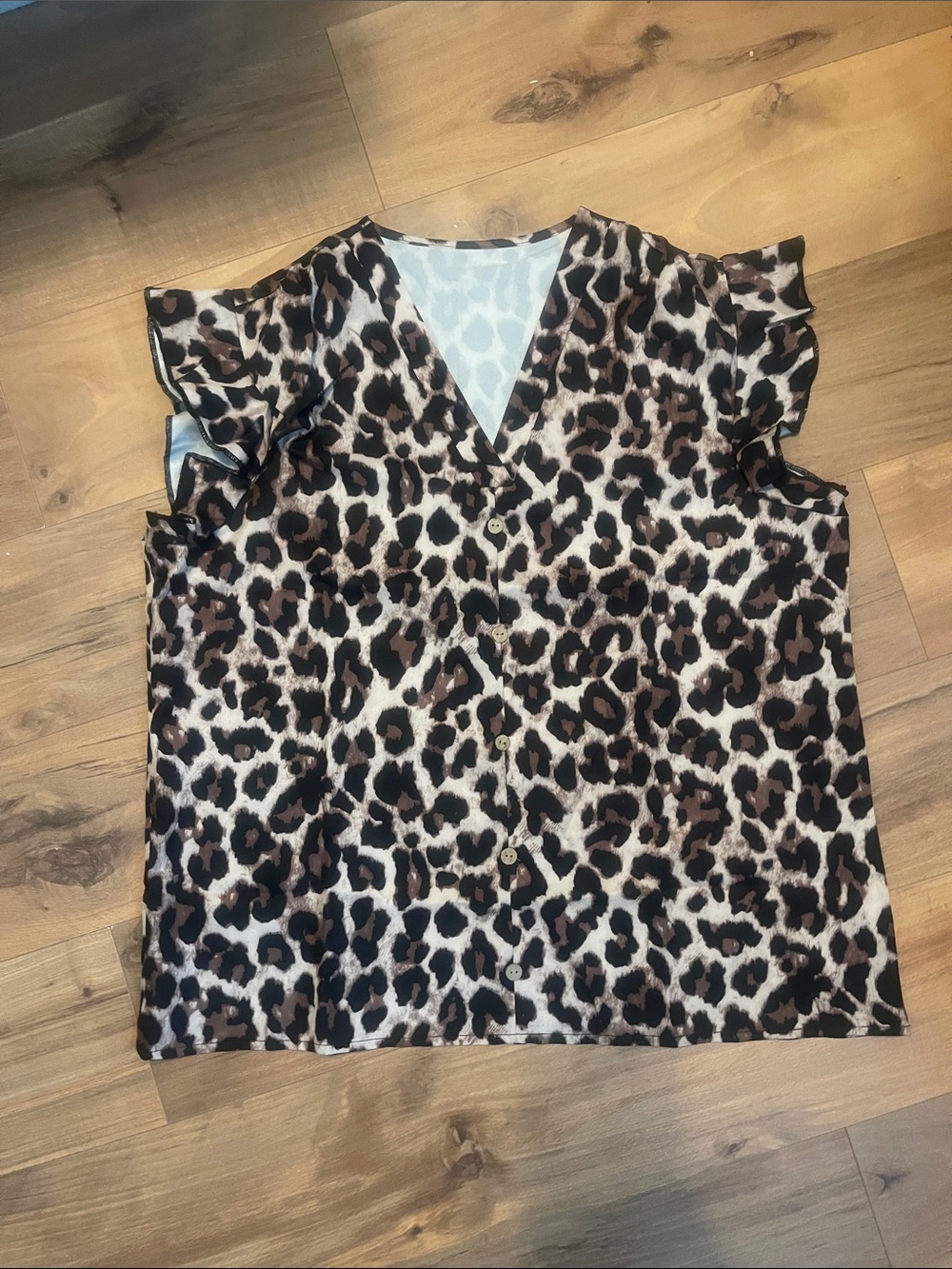Woman’s leopard print blouse